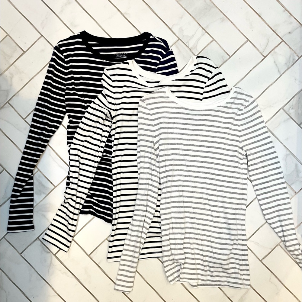Striped Long Sleeve Tops, size XS. Target Brands- Merona and A New Day